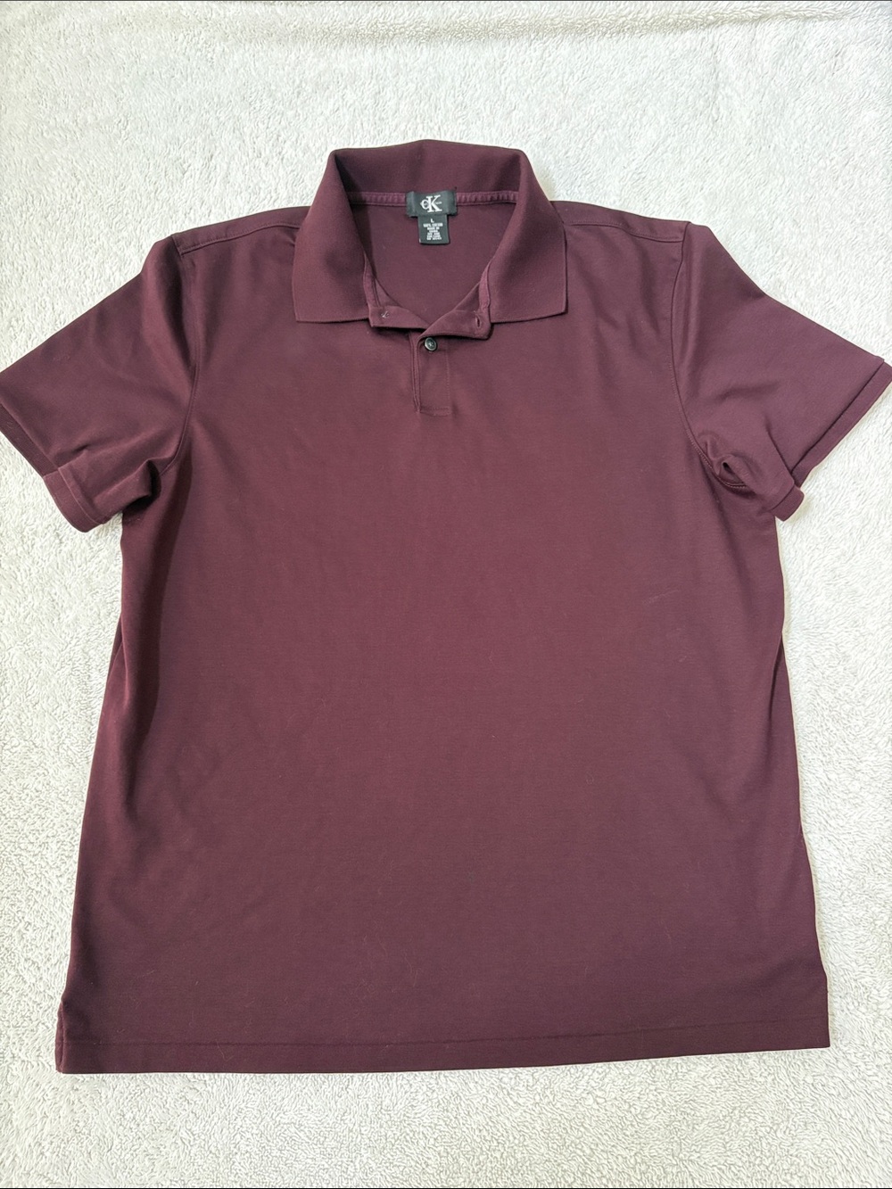 Calvin Klein Men's Polo Shirt in Burgundy